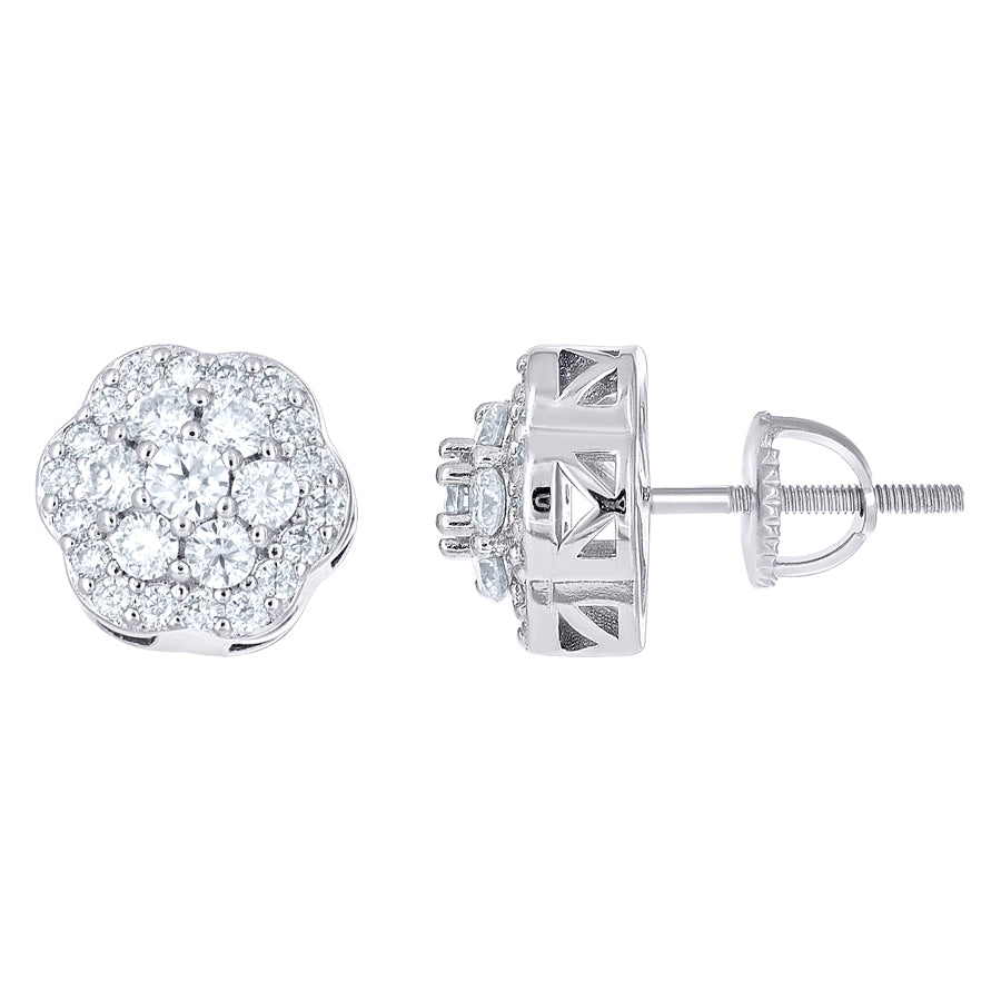 925 Sterling Silver Moissanite Stud Earrings