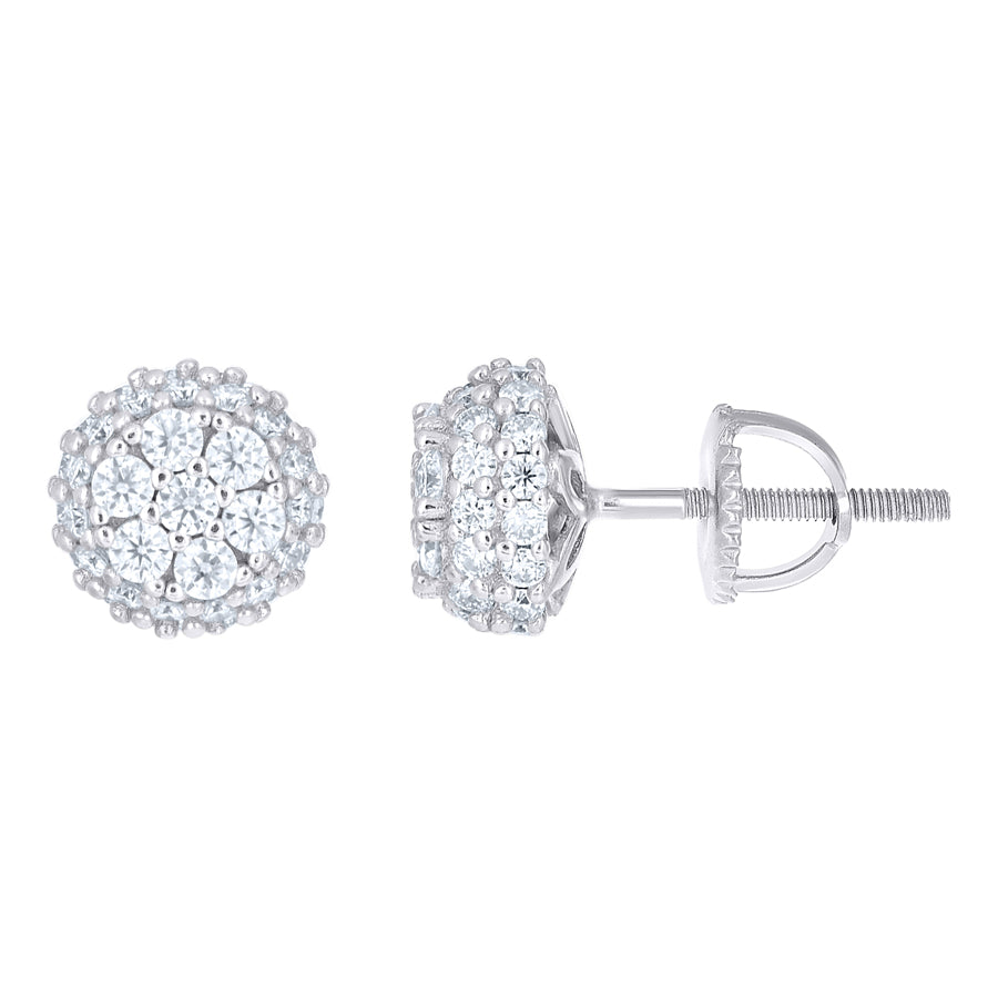 925 Sterling Silver Moissanite Stud Earrings