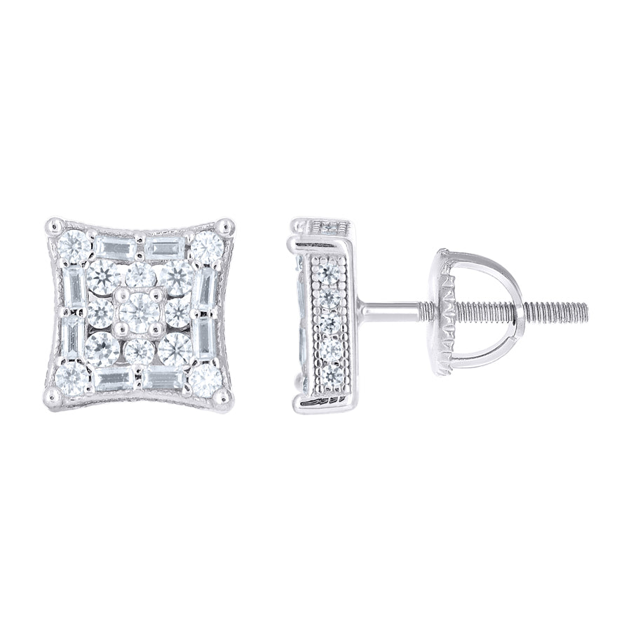 925 Sterling Silver Moissanite Stud Earrings