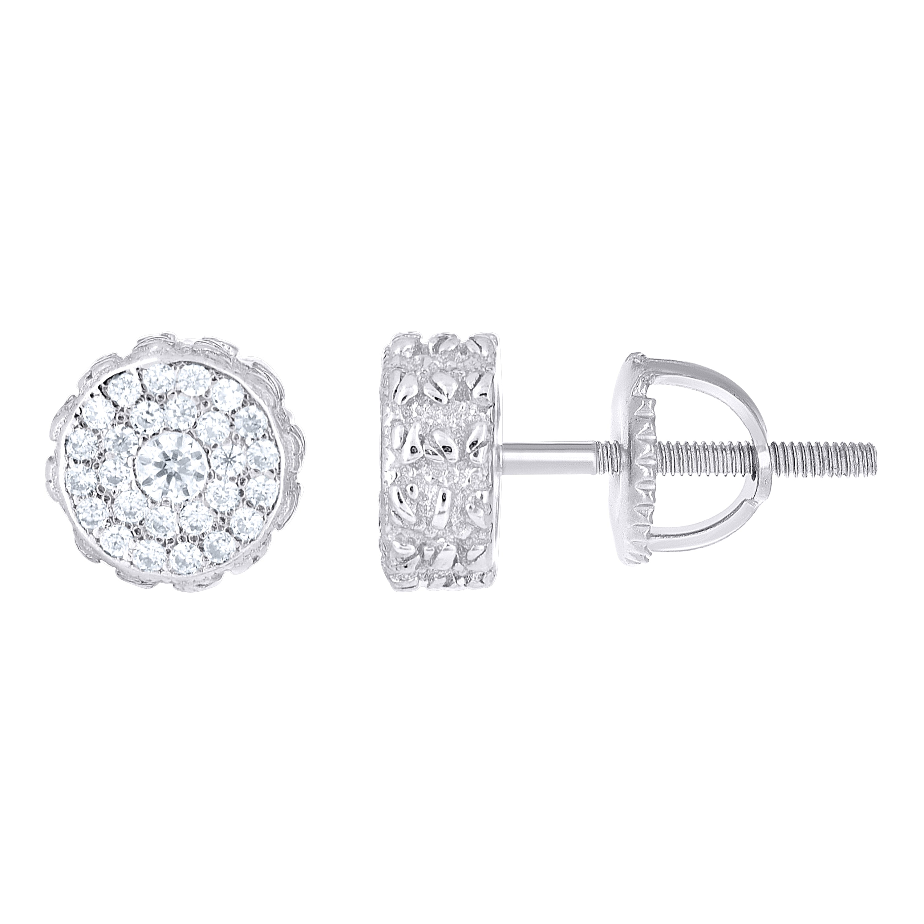 925 Sterling Silver Moissanite Stud Earrings