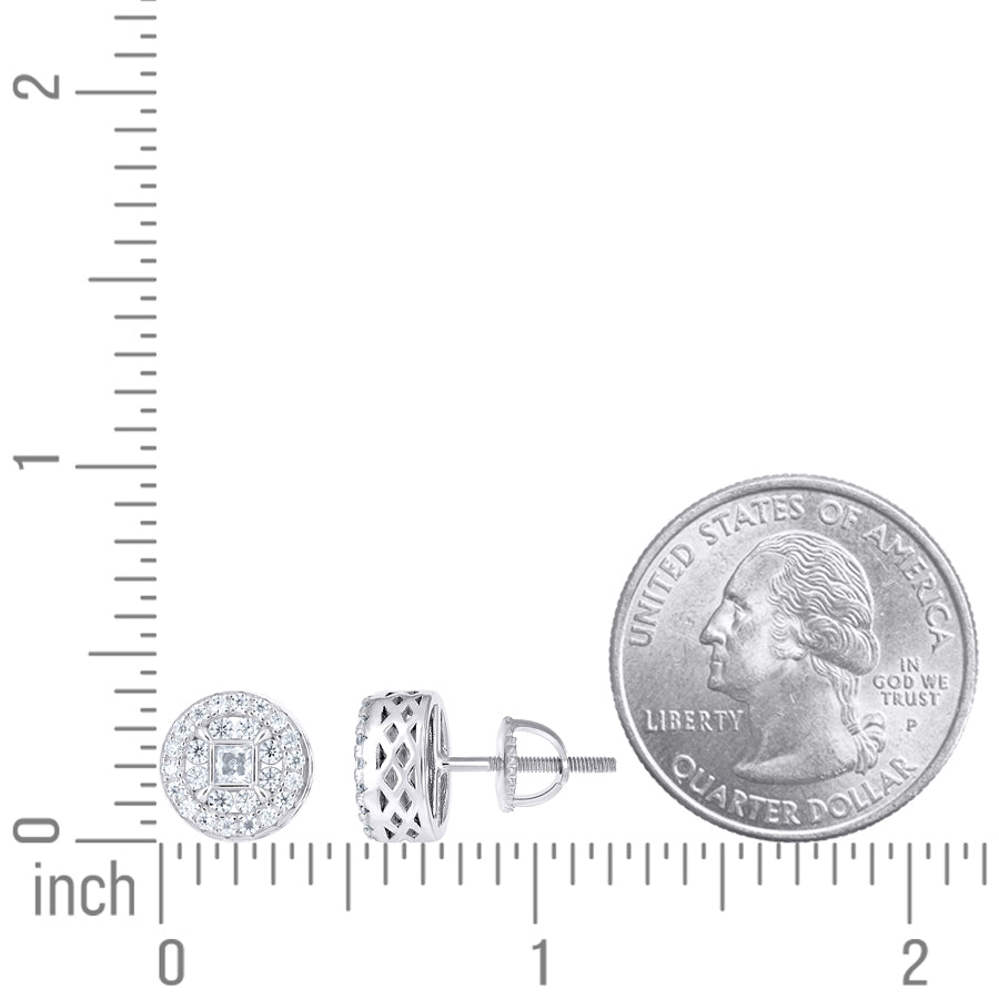 925 Sterling Silver Moissanite Stud Earrings