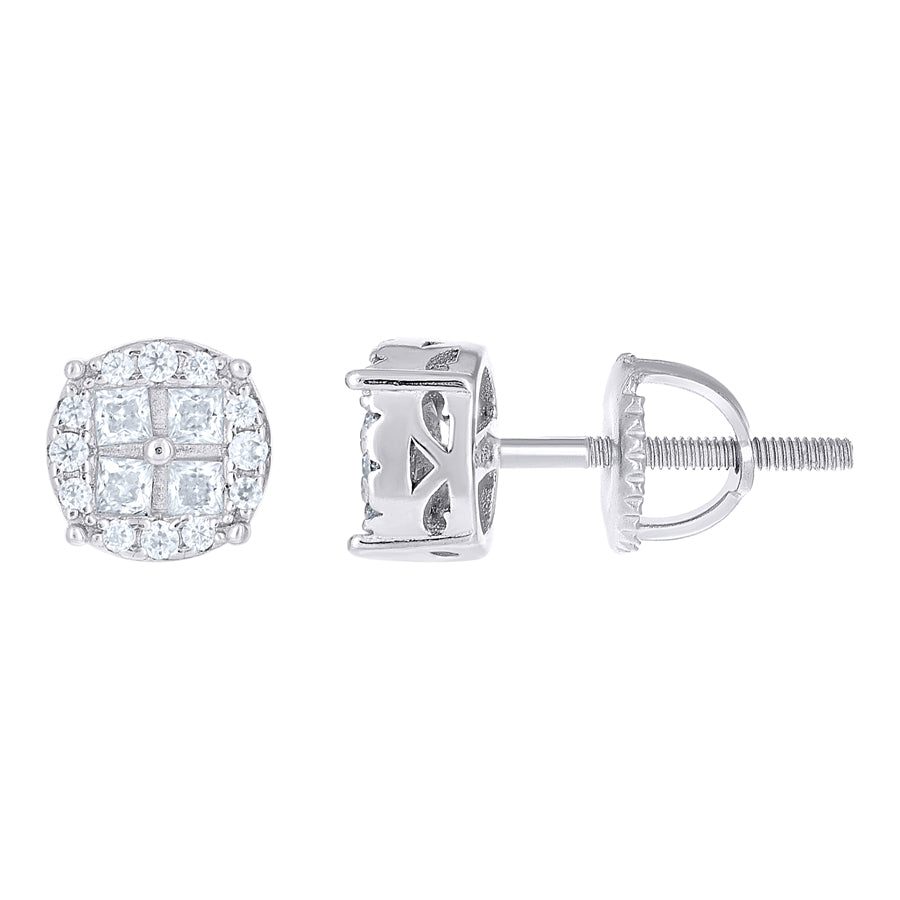925 Sterling Silver Moissanite Stud Earrings
