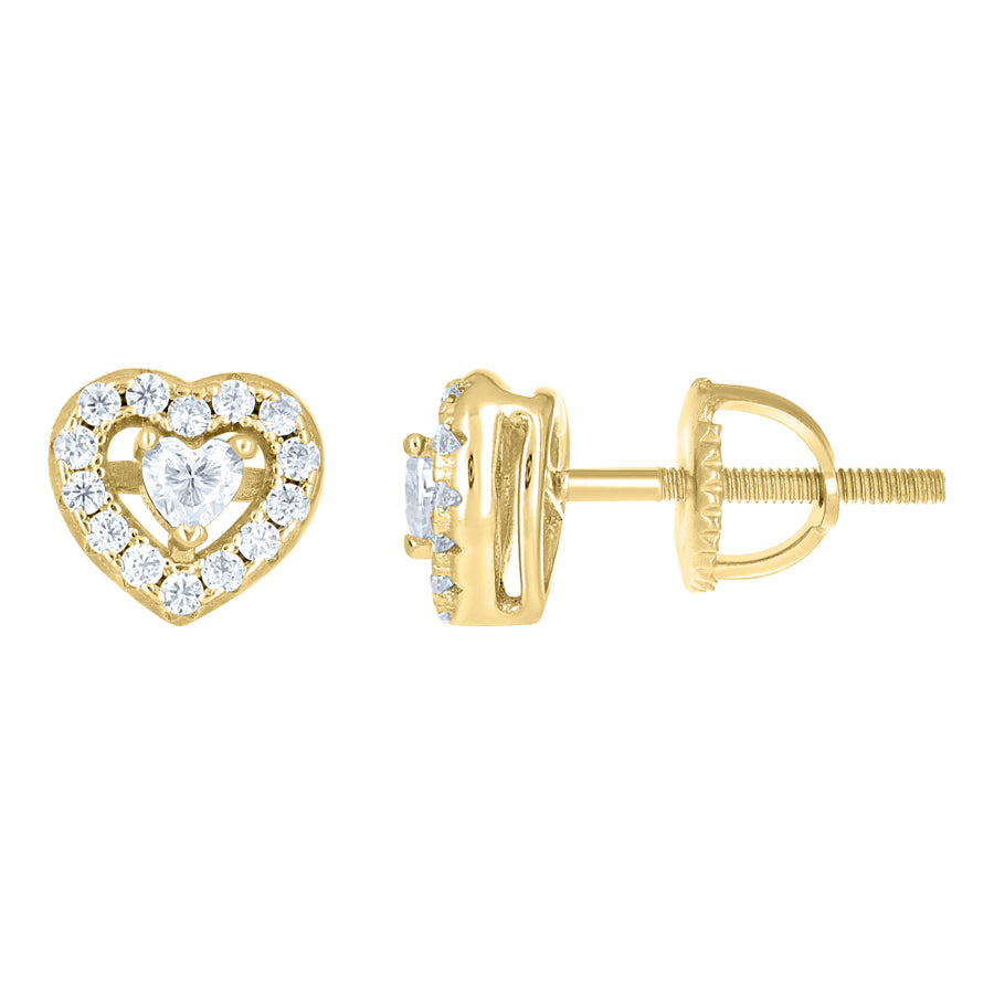 925 Sterling Silver Moissanite Stud Earrings