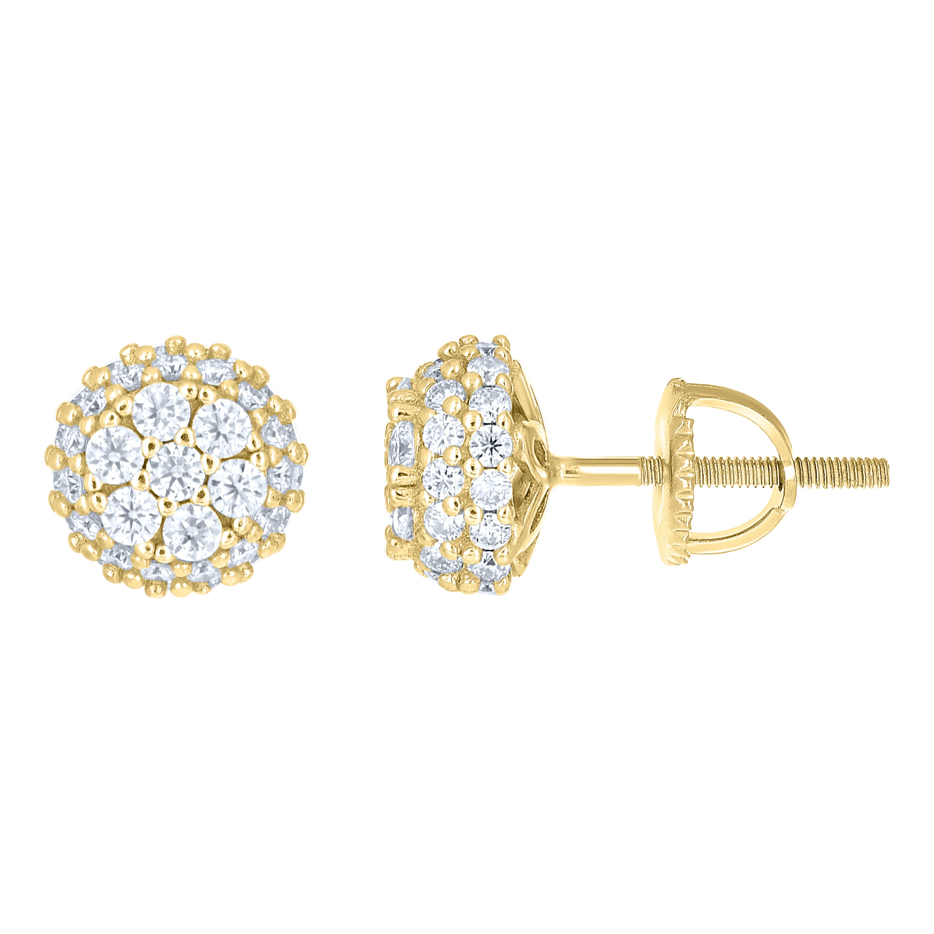 925 Sterling Silver Moissanite Stud Earrings