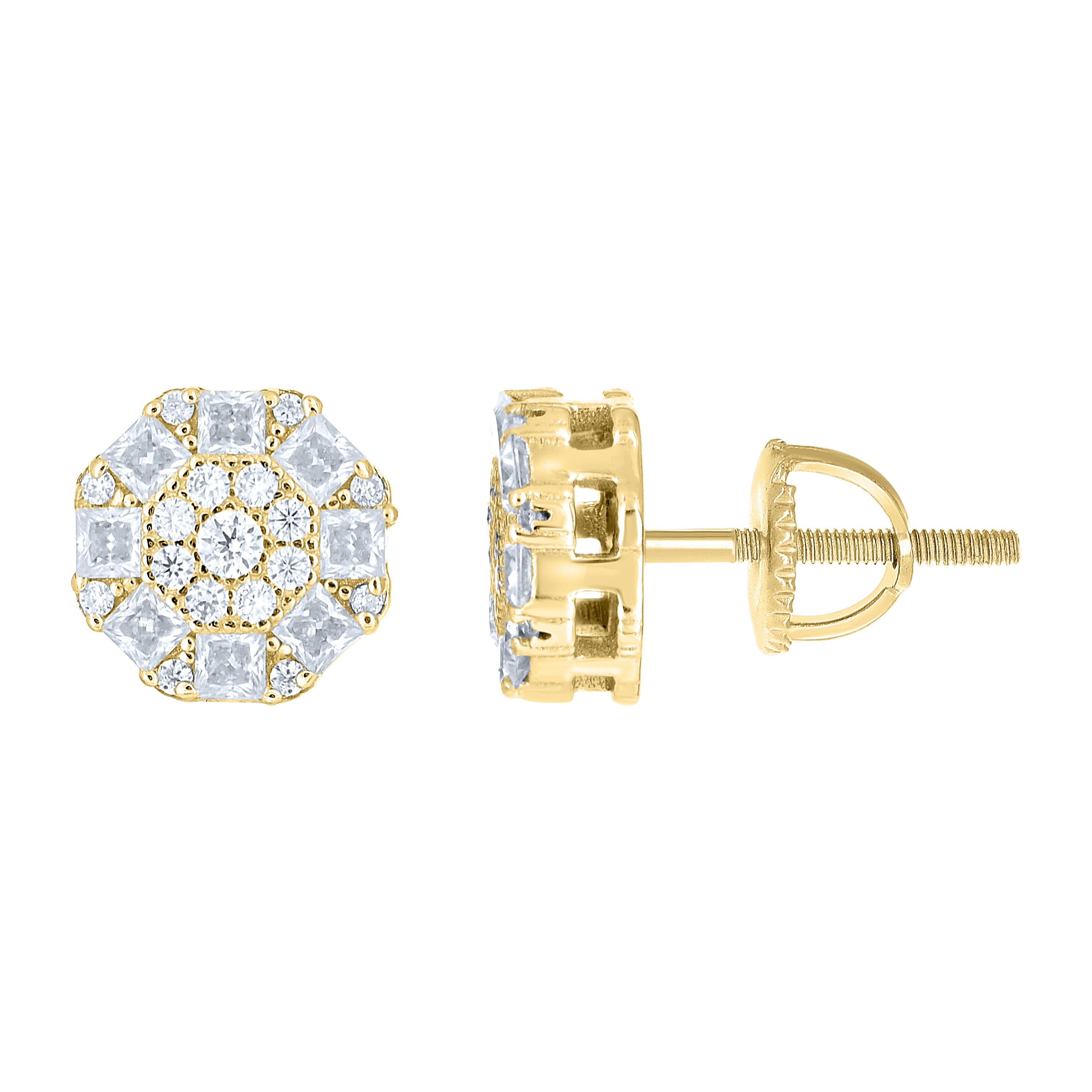 925 Sterling Silver Moissanite Stud Earrings