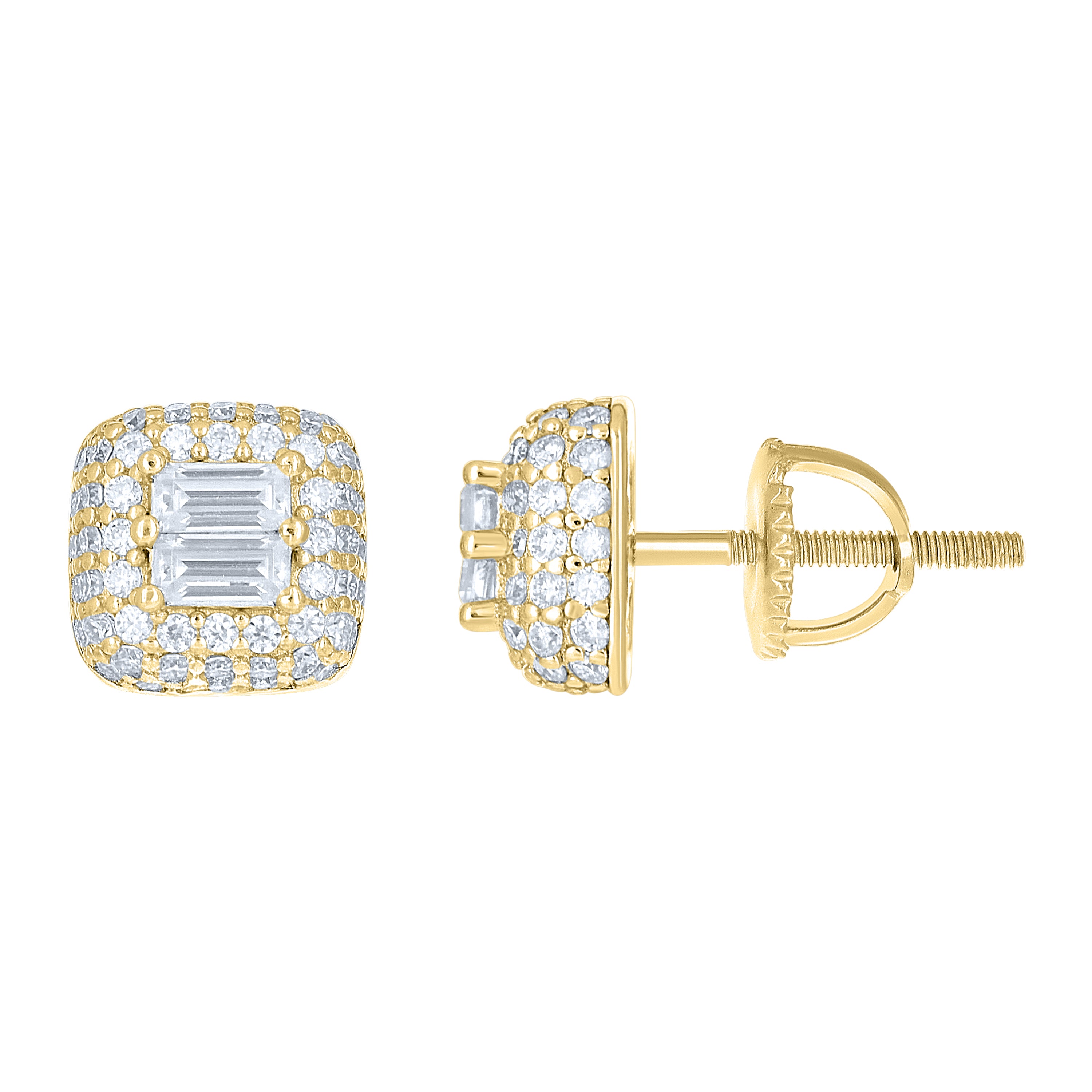 925 Sterling Silver Moissanite Stud Earrings