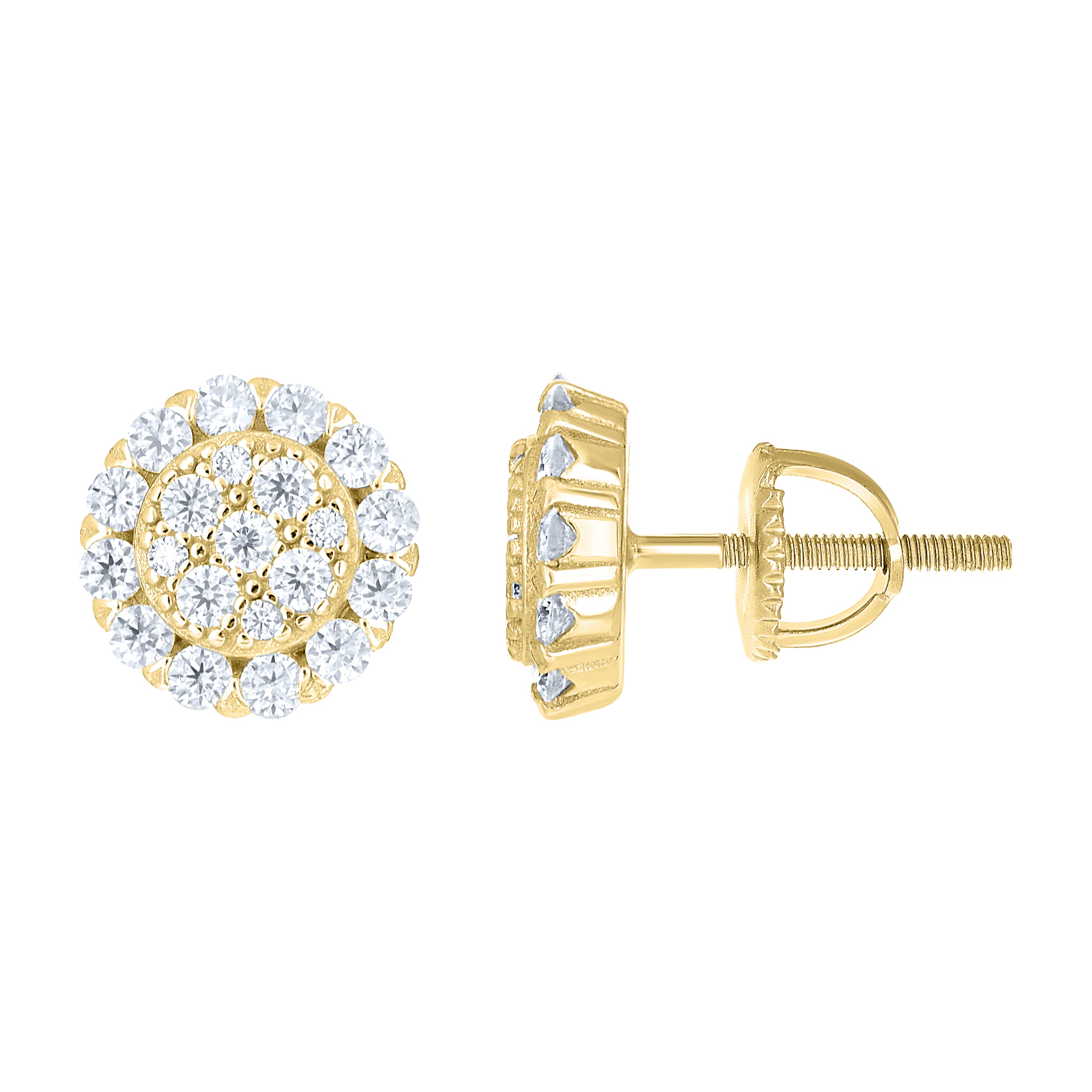 925 Sterling Silver Moissanite Stud Earrings