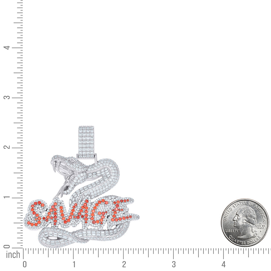 925 Sterling Silver Moissanite Pendant