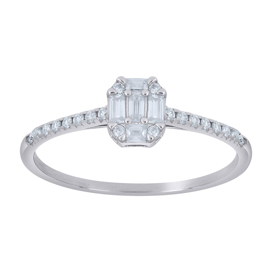 925 Sterling Silver Moissanite Ring