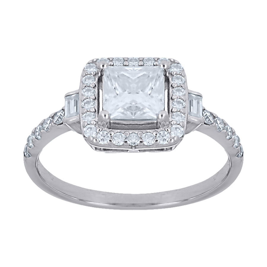 925 Sterling Silver Moissanite Ring