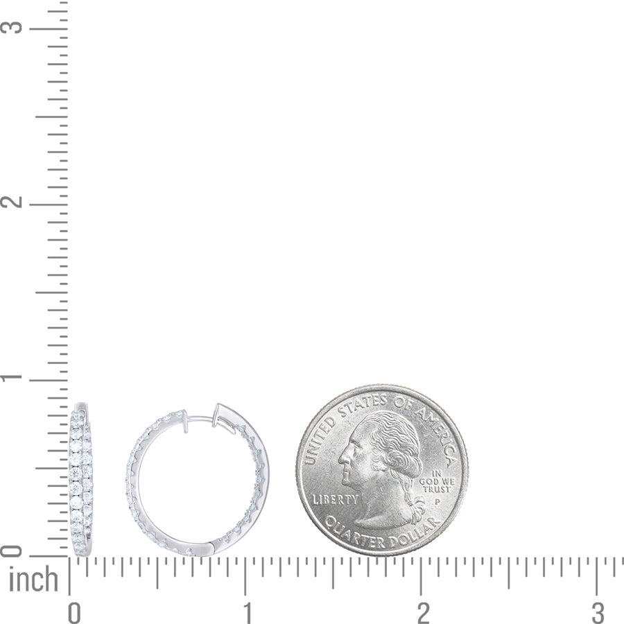 925 Sterling Silver Moissanite Earring