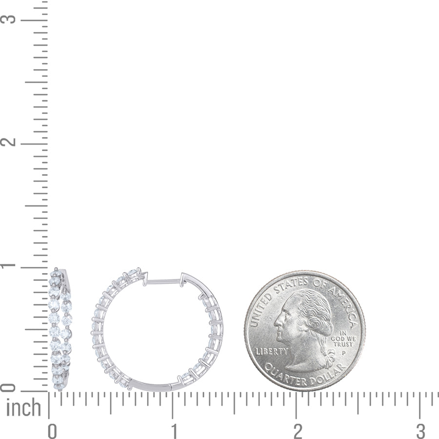 925 Sterling Silver Moissanite Earring