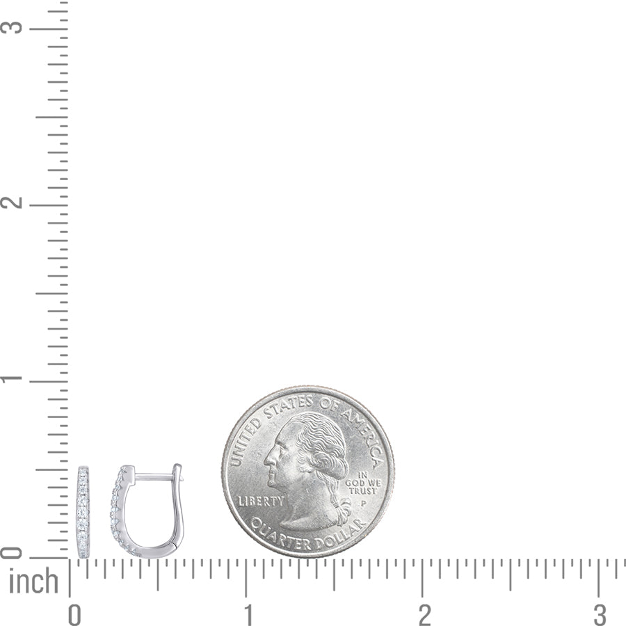 925 Sterling Silver Cz Earring