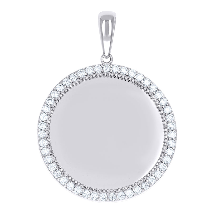 925 Sterling Silver Moissanite Pendant