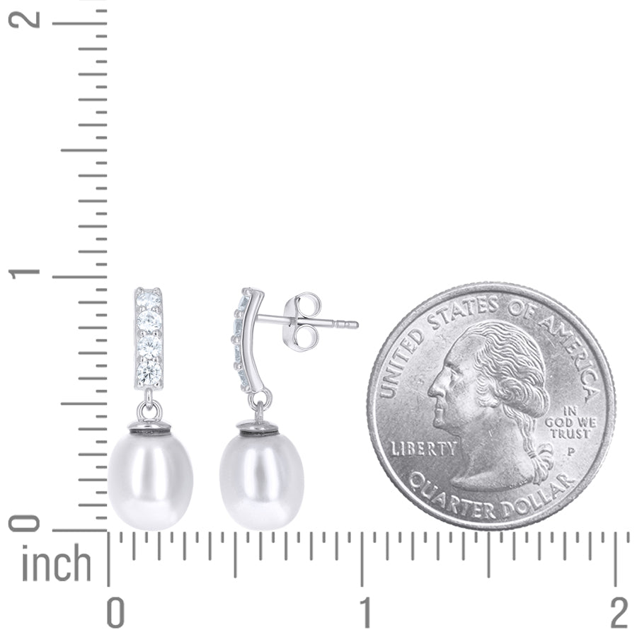 925 Sterling Silver Cz Earring