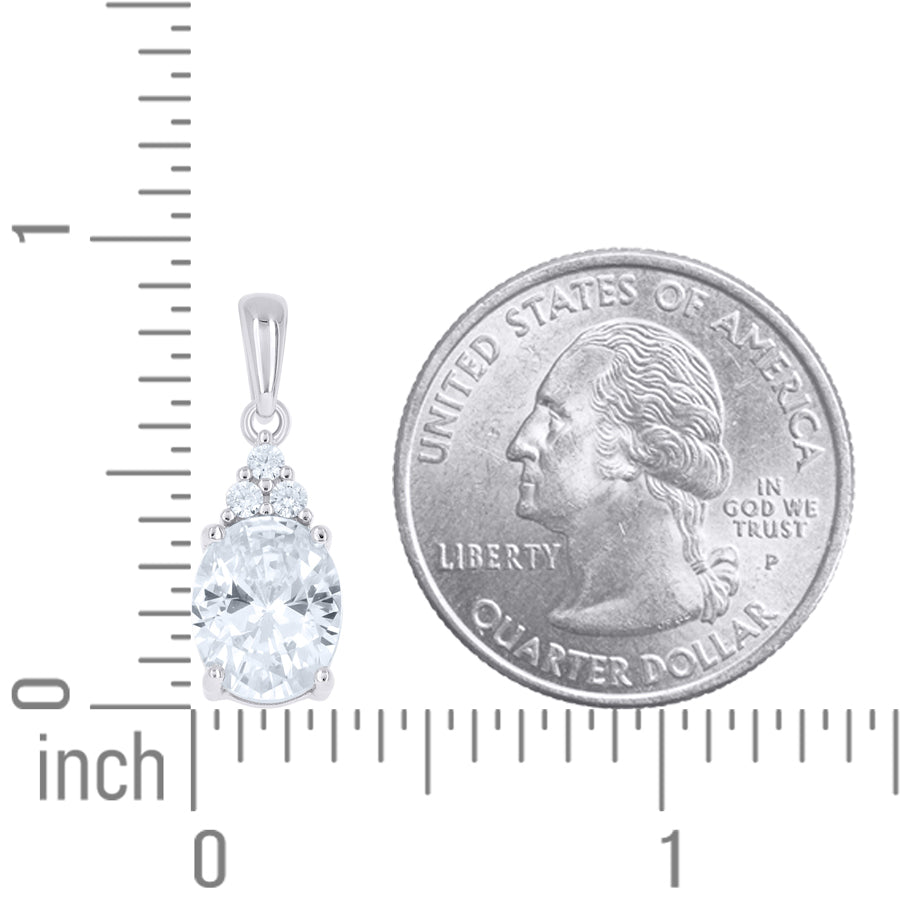 925 Sterling Silver Cz Pendant