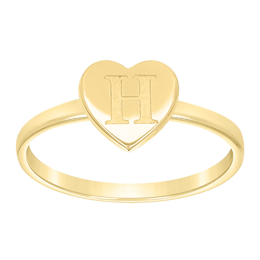10Kt Gold Ring Letter "H"