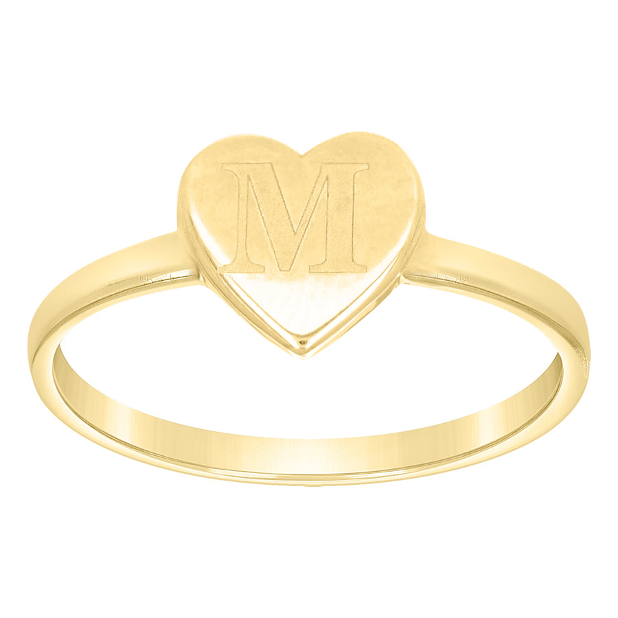 10Kt Gold Ring Letter "M"