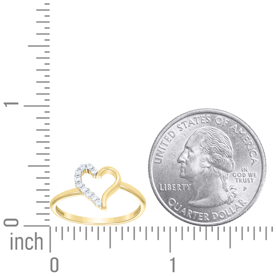 10Kt Gold Cz Ring