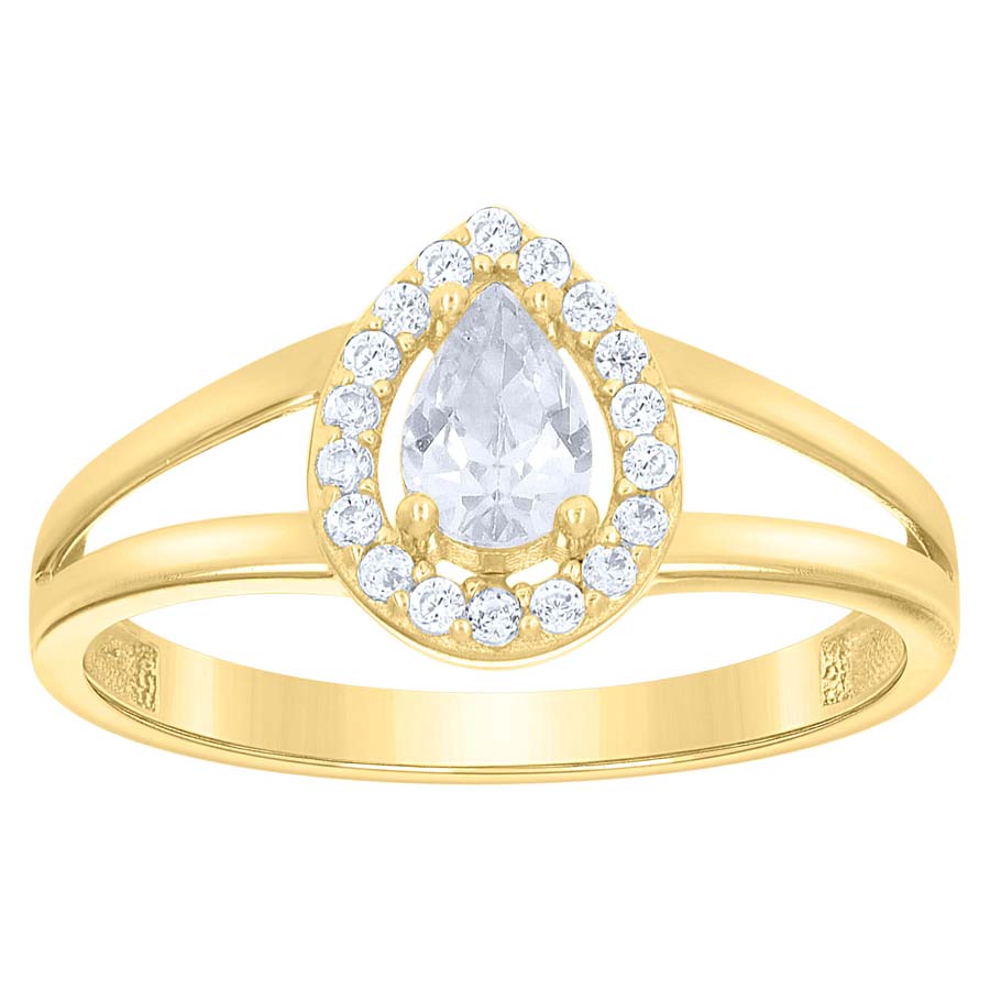 10Kt Gold Cz Ring