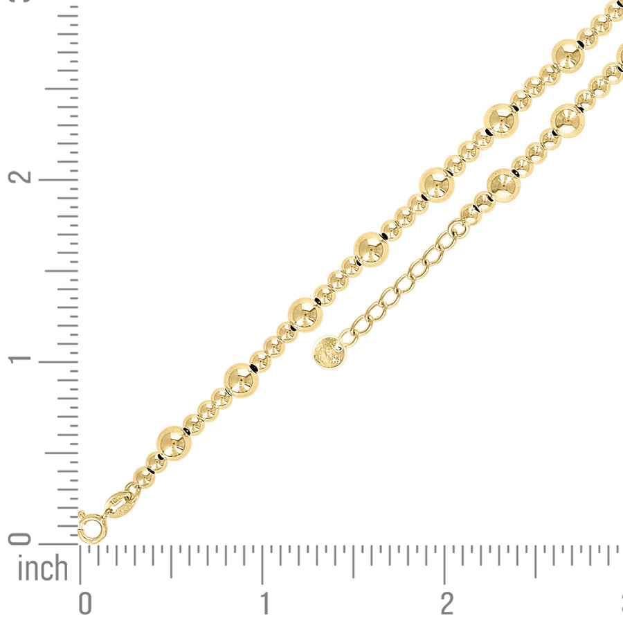 10Kt Gold Fancy Bracelet 8" (7"+1")