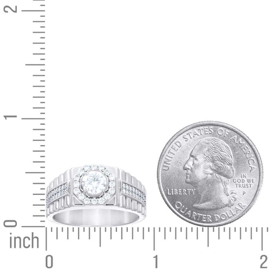 925 Sterling Silver Cz Ring S7-S10