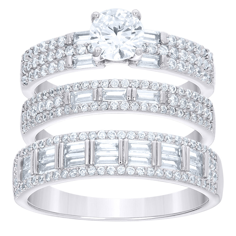 925 Sterling Silver Cz Ring S6-S9