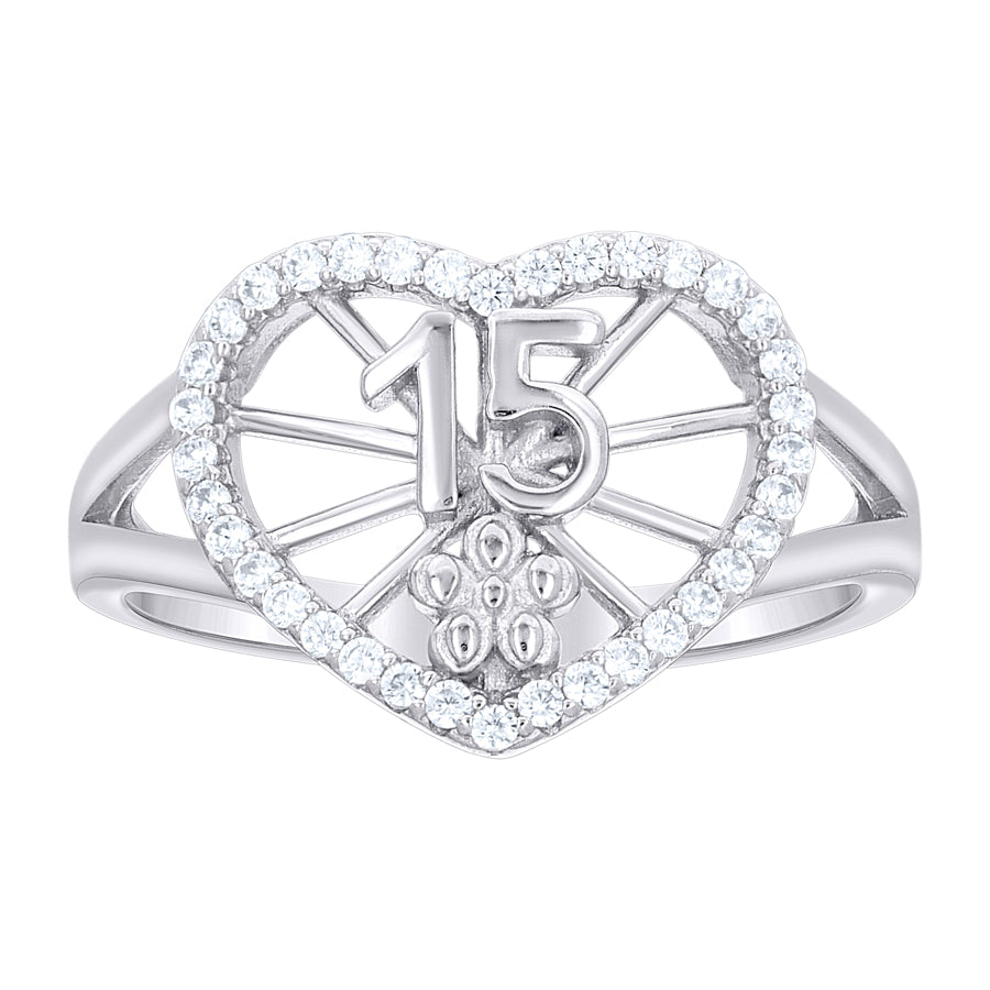 925 Sterling Silver Cz Ring