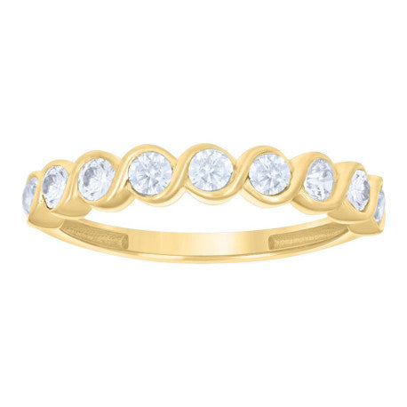 14K Gold Cz Ring
