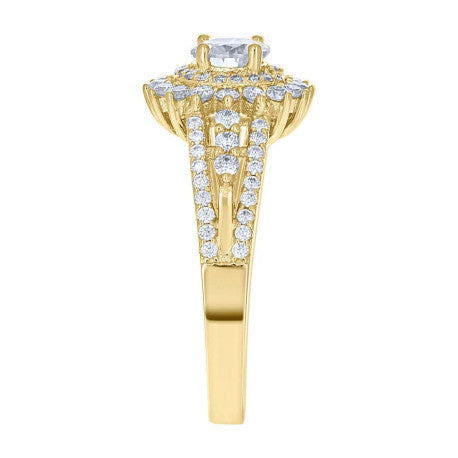 14Kt Gold Moissanite Ring S7