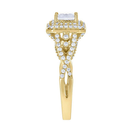 14Kt Gold Moissanite Ring S7