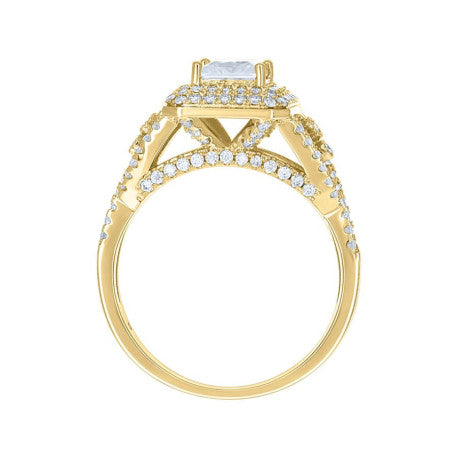 14Kt Gold Moissanite Ring S7