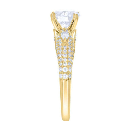14Kt Gold Moissanite Ring S7