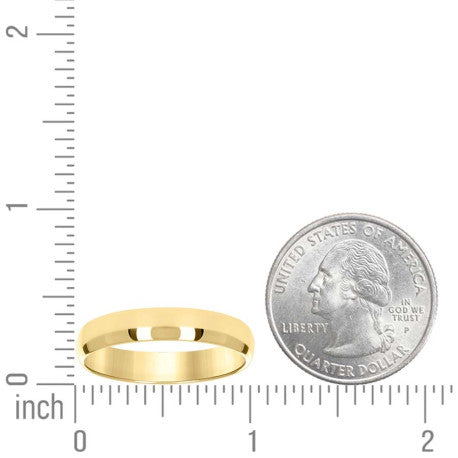 14Kt-Gold 5mm Com.Fit Wedding Band