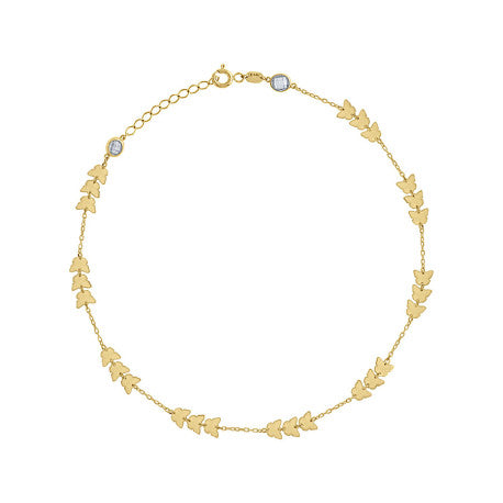14Kt Gold Anklet 10" (9"+1")