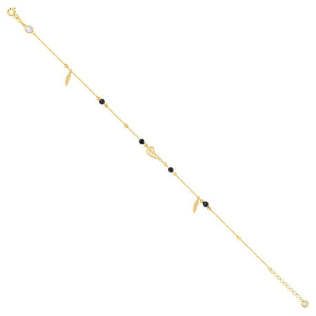 14Kt Gold Anklet 10" (9"+1")