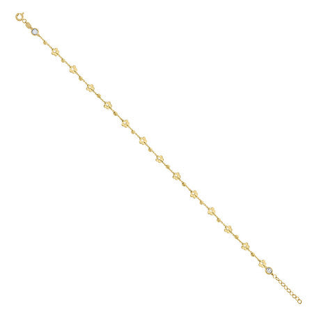 14Kt Gold Anklet 10" (9"+1")