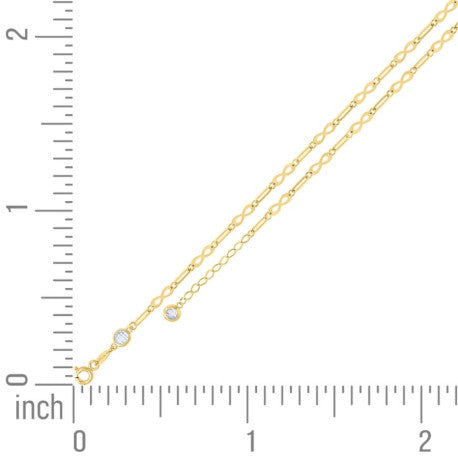 14Kt Gold Bracelet 8" (7"+1")