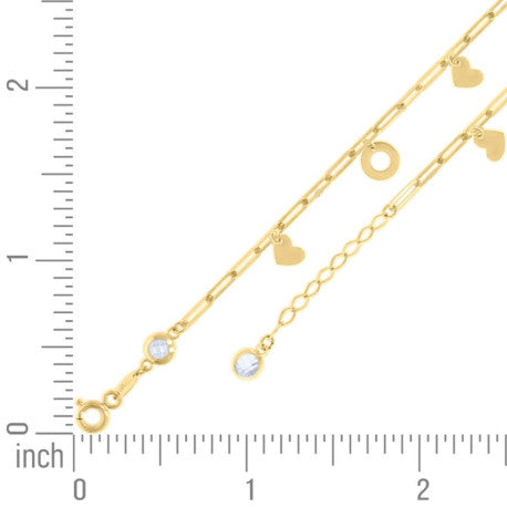 14Kt Gold Bracelet 8" (7"+1")
