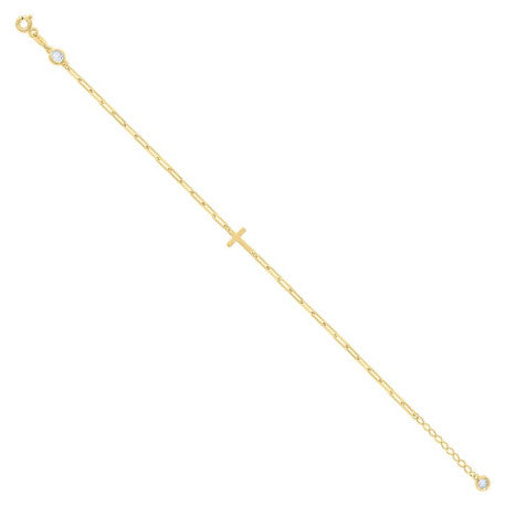 14Kt Gold Bracelet 8" (7"+1")