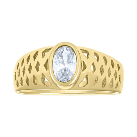 14Kt Gold Cz Baby Ring