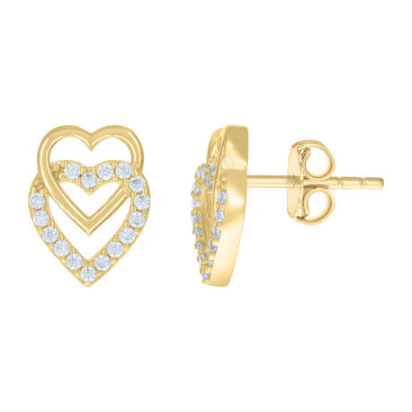 14Kt Gold Cz Earring
