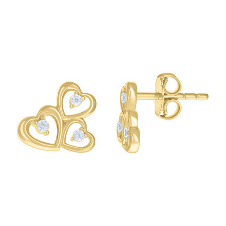 14Kt Gold Cz Earring