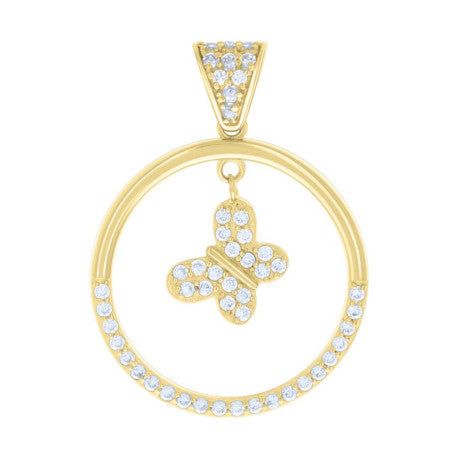 14Kt Gold Cz Pendant