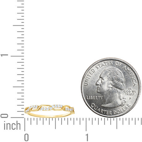 14Kt Gold Cz Ring S-7