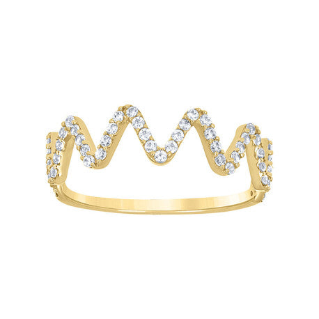 14Kt Gold Cz Ring S7