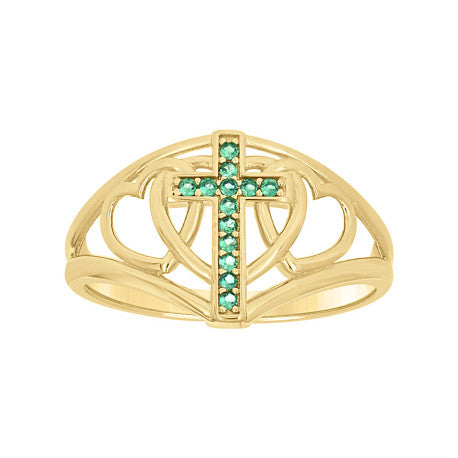 14Kt Gold Cz Ring S7