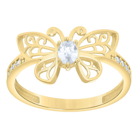 14Kt Gold Cz Ring