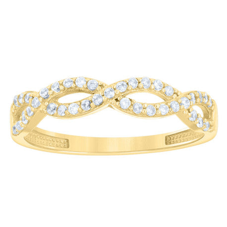 14Kt Gold Duo Cz Ring
