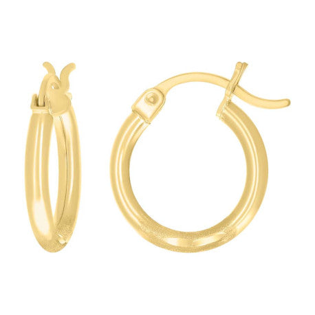 14Kt Gold Hoop Earrings 2mm-12-60